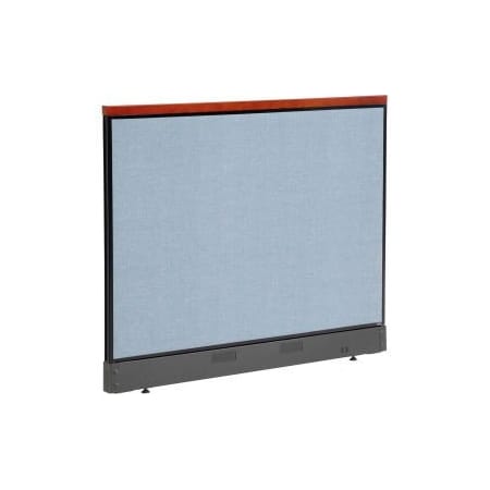Interion    Deluxe Non-Electric Office Partition Panel With Raceway, 60-1/4W X 47-1/2H, Blue
